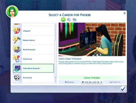 sims 4 streaming career